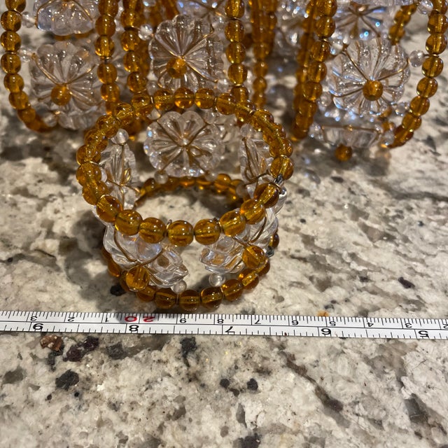 Gold Vintage Mid-Century Modern Lucite Napkin Rings- Set of 10 For Sale - Image 8 of 10