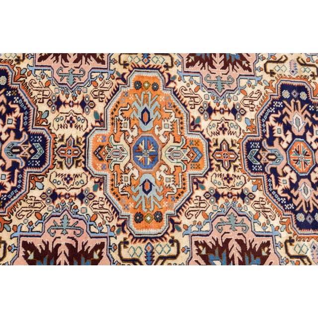 Vintage Hand-Knotted Persian Ardebil Rug 4'4" X 6'4" For Sale - Image 13 of 17