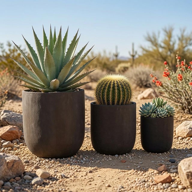 2020s Modern Outdoor Edin Composite Planter Small For Sale - Image 5 of 5