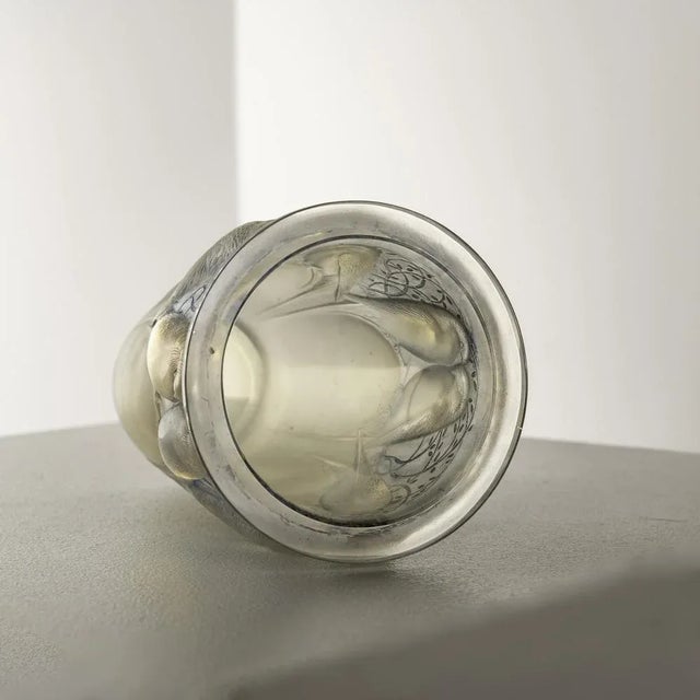 Glass Ceylon Vase in Opalescent Glass by René Lalique, 1930s For Sale - Image 7 of 11