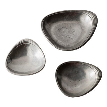Vintage Pewter Bowls from Just Denmark, 1960s, Set of 3 For Sale