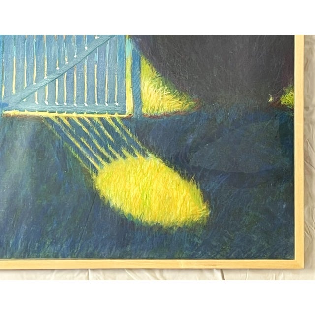 Large Original Pastel on Paper 'Garden Gate' From the Bonfoey Gallery, Ohio For Sale - Image 4 of 12