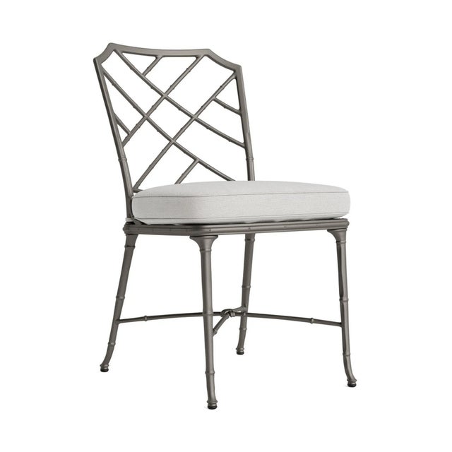 Brown Jordan Calcutta Side Chair, Mica frame with Fusion Dove fabric For Sale - Image 12 of 12
