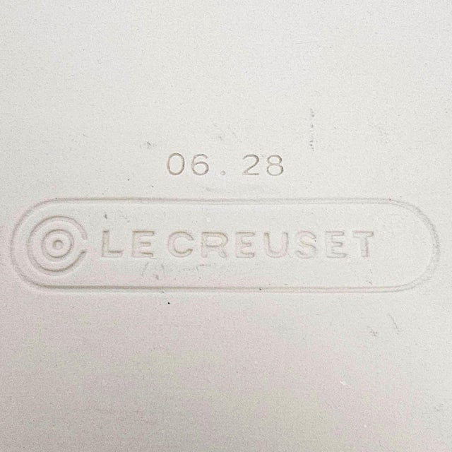 Vintage French Le Creuset Cerise Enameled Cast-Iron Rectangular Roaster For Sale - Image 12 of 12