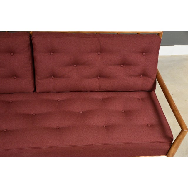 1950s Refinished t.h. Robsjohn Gibbings for Widdicomb Sofa For Sale - Image 9 of 12