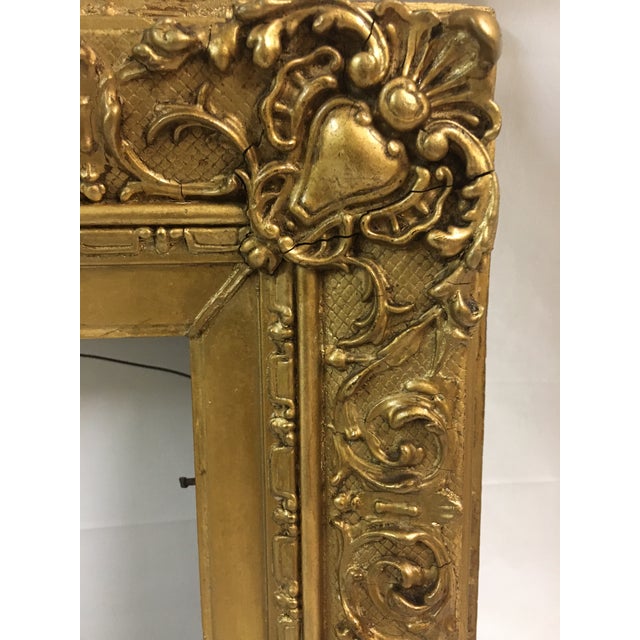 Early 19th Century Early 19thc Petite Baroque Giltwood French Picture Frame For Sale - Image 5 of 8