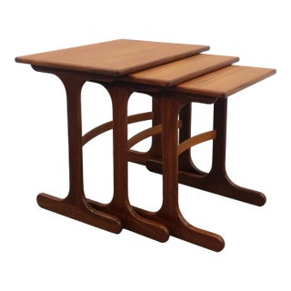 Set of Vintage Mid Century Modern Teak Nesting Tables by G Plan For Sale