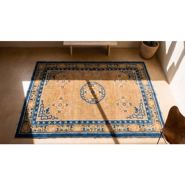 Antique Chinese Ningxia Rug For Sale - Image 9 of 9