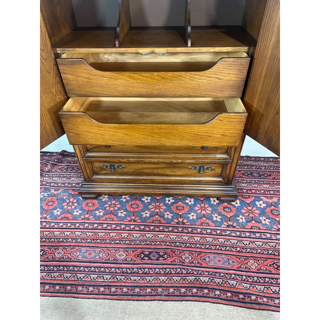 Transitional 1960s United Furniture Highboy Dresser For Sale - Image 3 of 10