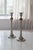 Art Deco candle holders made in pewter and brass made in Sweden during the 1930s. These ones wonderfully sculptured and...
