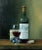 Peter A. Kotka, Still Life With Bottle of 1997 Château Belgrave Haut-Médoc, Grand Cru Classé, Glass and Cheese Circa 1997–2000 For Sale - Image 4 of 4