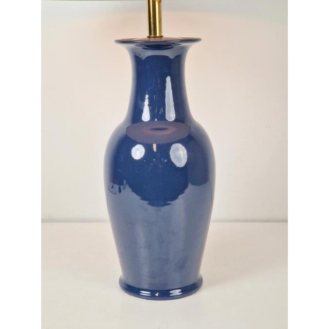 Vintage Jar Table Lamp in Ceramic and Brass, 1970 For Sale - Image 6 of 9