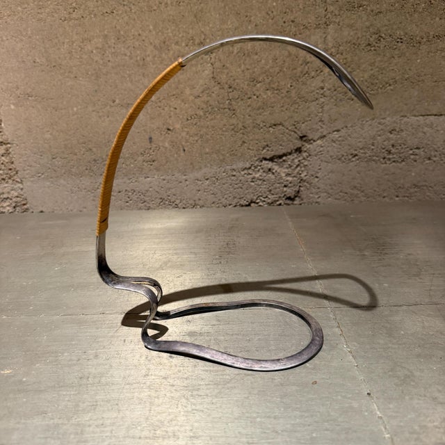 Sculptural Silver Plated Wine Holder by Eisenberg Lozano, 1960s Mid Century For Sale - Image 12 of 13
