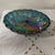 Vintage Indiana Iridescent Carnival Glass Blue Grapefruit Footed Bowl For Sale In Palm Springs - Image 6 of 9
