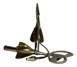 Two Solid Brass Taffrail Spinners with Couplings
