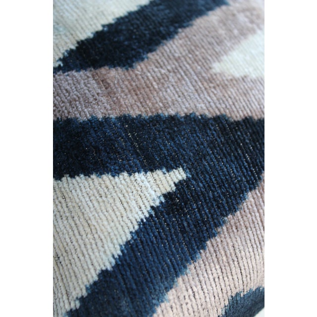 Black Contemporary Decorative Accent Ikat Pillow For Sale - Image 8 of 12