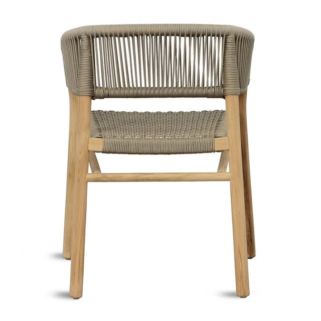 Cove Outdoor Teak & Rope Dining Chair For Sale - Image 4 of 4