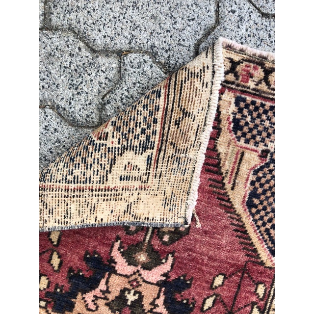 1960s Vintage Wool Area Rug For Sale - Image 5 of 6