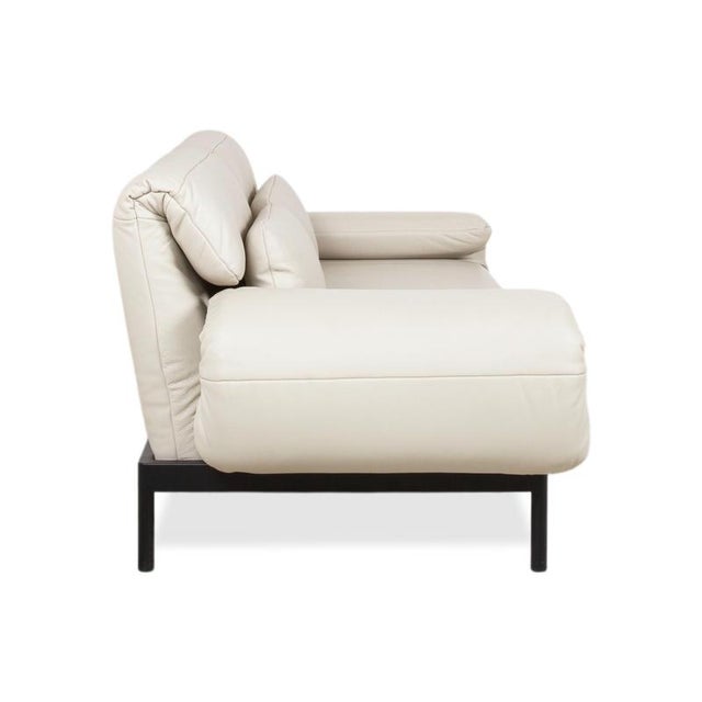 Plura Leather Two-Seater Beige Manual Function Sofa from Rolf Benz For Sale - Image 13 of 16