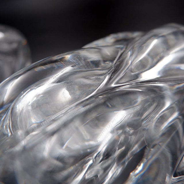 Clear Crystal Vases by Antonio & Guido Bon for Val St Lambert, 1960s, Set of 2 For Sale - Image 9 of 10
