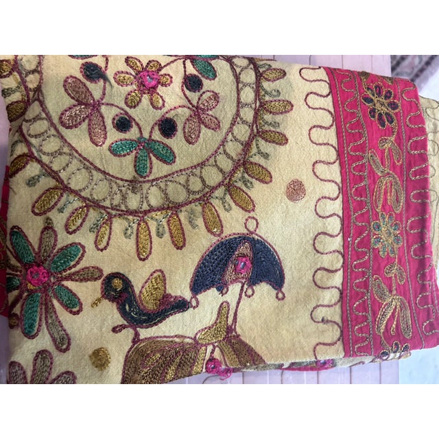 1970s Vintage Embroidered Cotton Fabric For Sale - Image 9 of 10