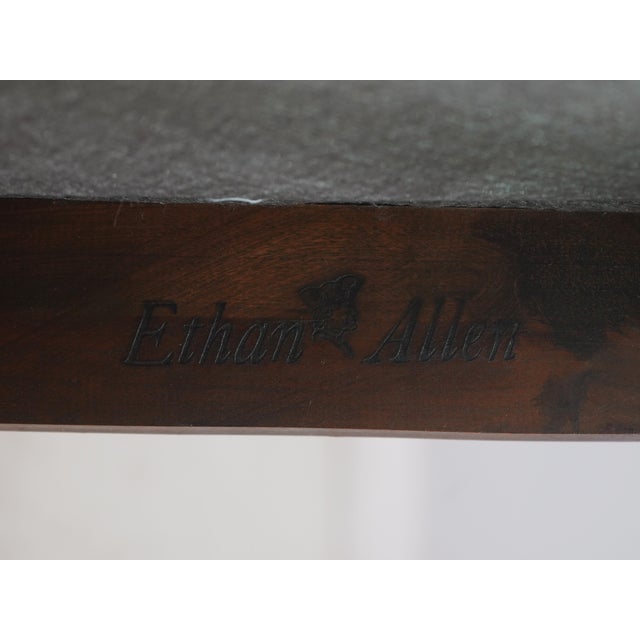 Set of 4 Ethan Allen Cherry Georgian Court Dining Room Chairs For Sale - Image 17 of 18