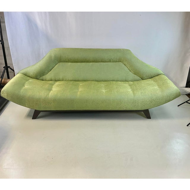 Vintage Home is pleased to present this Luigi Tiengo attributed Gondola Sofa newly upholstered in Scalamandre Starburst...