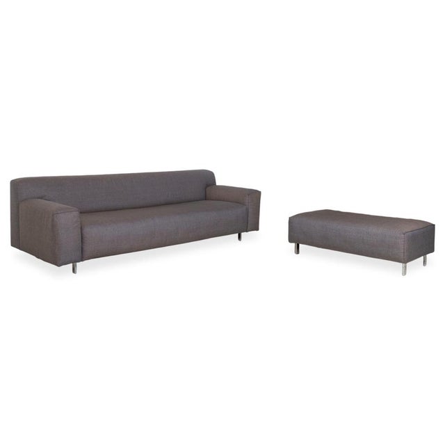 Grey Grata 3-Seater Sofa and Ottoman from Rolf Benz, Set of 2 For Sale - Image 18 of 18