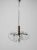 Art Deco Opaline Glass, Wood and Chrome Chandelier, 1930s For Sale - Image 4 of 13