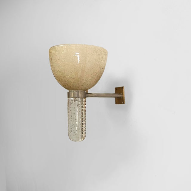 Mid-Century Modern Italian Wall Lamp in Metal and Murano Glass by Archimede Seguso for Seguso Vetri dArte, 1950s For Sale - Image 17 of 17
