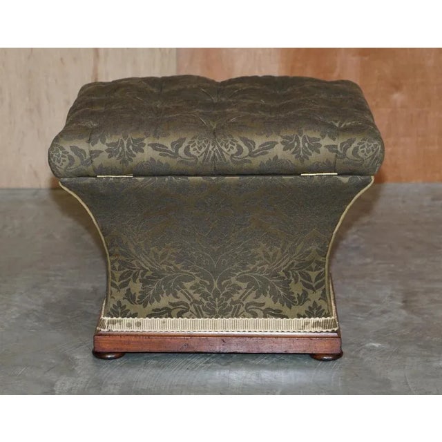 Victorian Ottoman Stool Footstool with Storage, 1860s For Sale - Image 9 of 15