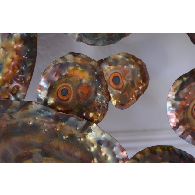 Metal Mid Century Jere Abalone Shells Metal Wall Sculpture For Sale - Image 7 of 9