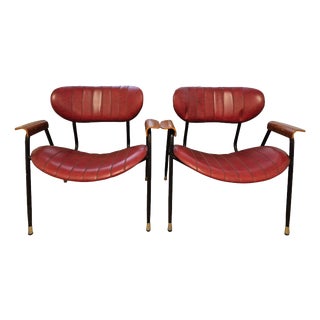 Vintage Italian Armchairs by Gastone Rinaldi for Rima, 1950s, Set of 2 For Sale