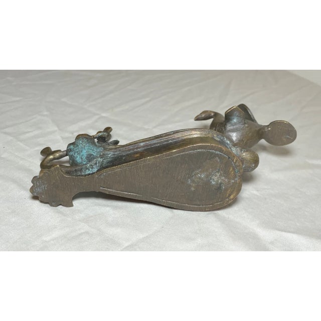 Antique 19th Century Indian Bronze Kumkum Tikka Figural Pigment Powder Box Jar For Sale In New York - Image 6 of 10