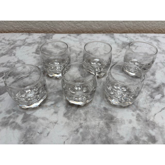 Transparent Set of Six Barware Petite Vintage Shot Glasses For Sale - Image 8 of 10