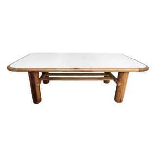 1990s Rectangular Laminate and Wood Coffee Table For Sale