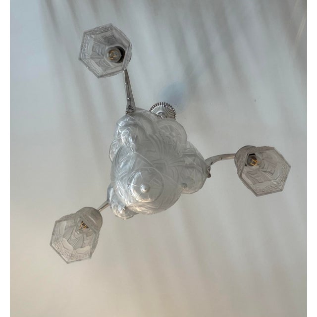 1930s 1930s French Art Deco Light Fixture For Sale - Image 5 of 6