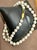 Modern Fine Cultured Akoya Pearl Necklace Length 18" , 14 Karat Yellow Gold For Sale - Image 3 of 8
