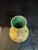 Early 20th Century Chinese Ceramic Vase Qing Dynasty Qianlong Marked Yellow Ground Famille Rose Porcelain Tianqiu Vase Hand Carved Peacocks Pattern For Sale - Image 5 of 10