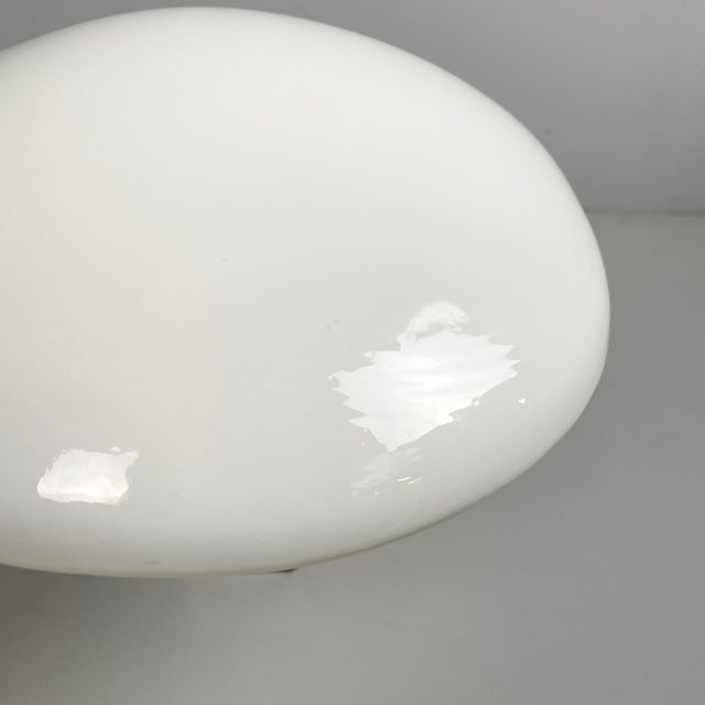 Italian Modern Opaline Glass Table Lamp from Leucos, 1970s For Sale - Image 9 of 17