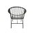 Retro Ring Black Iron Outdoor Chair For Sale - Image 4 of 5