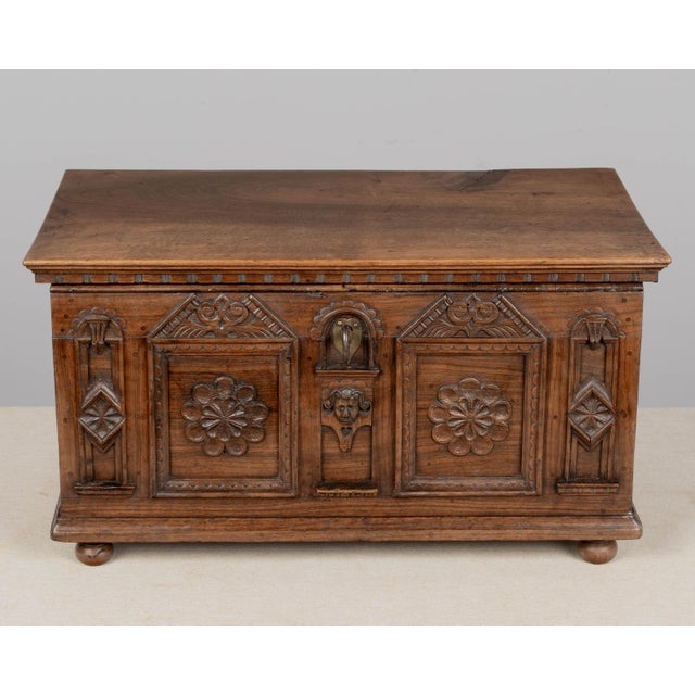 19th Century 19th Century Spanish Walnut Wedding Coffer or Marriage Chest For Sale - Image 5 of 12