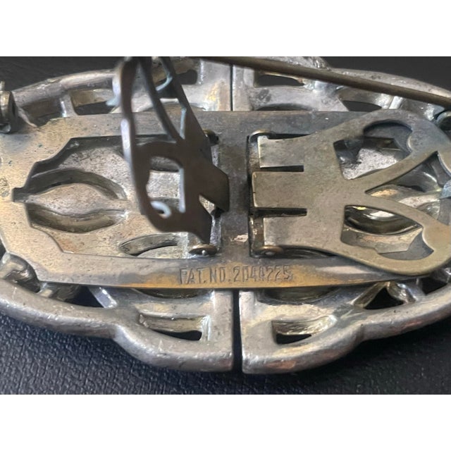 Art Deco Art Deco Convertible Double-Clip Brooch Pat. 2044225 for Ralph Polcini 1936. For Sale - Image 3 of 4