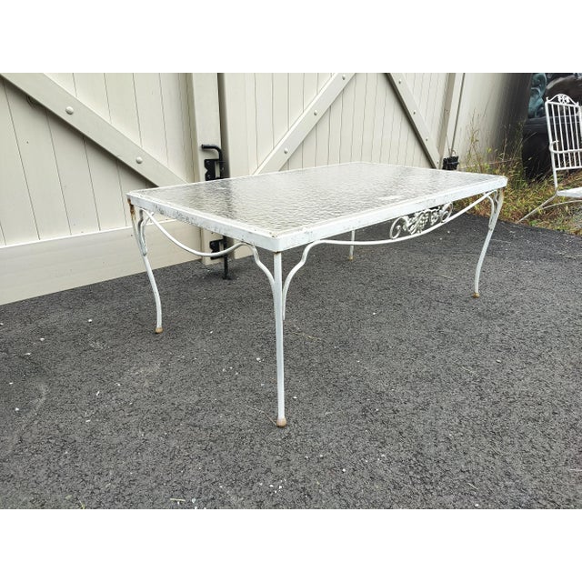 Mid 20th Century Mid 20th Century Floral Patio Garden Table For Sale - Image 5 of 10