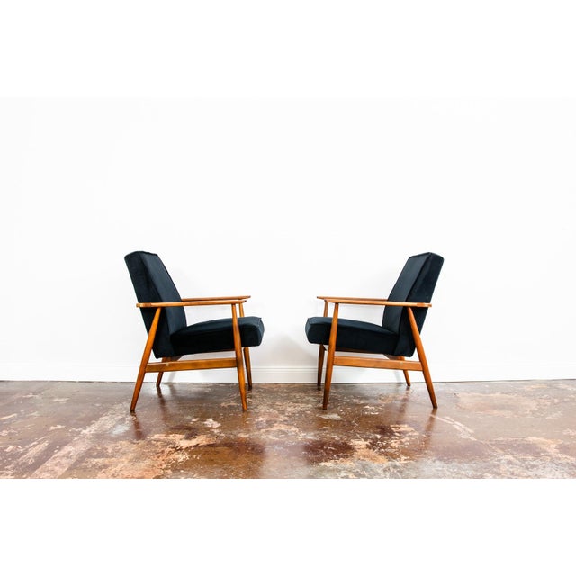 Set of Mid-Century Beech Armchairs by H. Lis, 1960s For Sale - Image 6 of 12