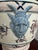 Vintage Chinoiserie Ceramic Cachepot Planter With Relief Ram Head Handles For Sale - Image 4 of 7