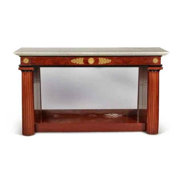 Early 19th Century Russian Empire Ormolu-Mounted Mahogany Console Table For Sale - Image 10 of 10