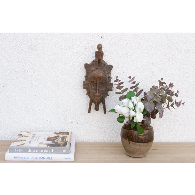 Brown Guardian Figure, African Tribal Mask For Sale - Image 8 of 8