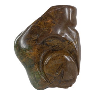 Early 20th Century Shona Verdite "Face of Thinker" For Sale
