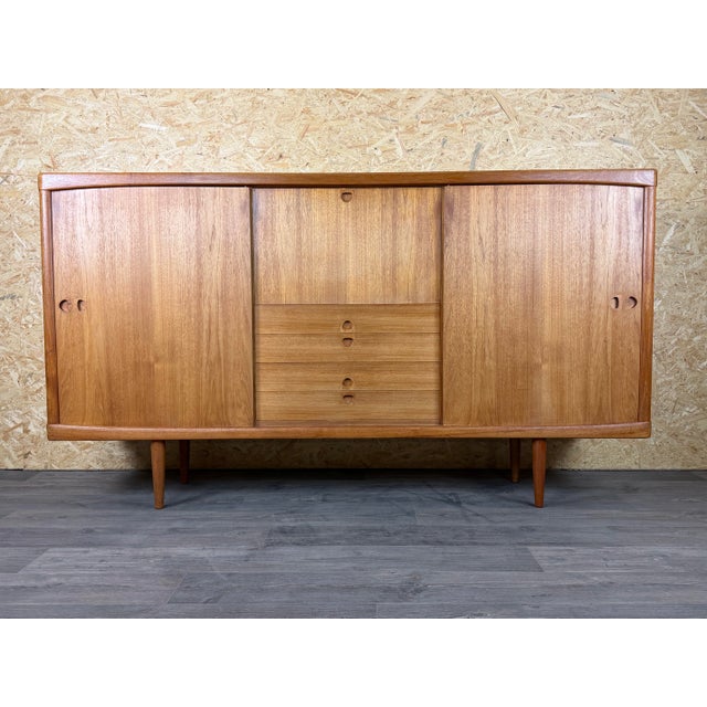 1960s/70s Teak Sideboard/Highboard by H.W. Klein Bramin, Danish Modern Design Item: Sideboard Manufacturer: Bramin...